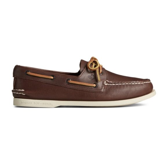 Sperry Authentic Original 2-Eye Boat Shoes Brown Leather Classic Nautical Loafer - Picture 1 of 10